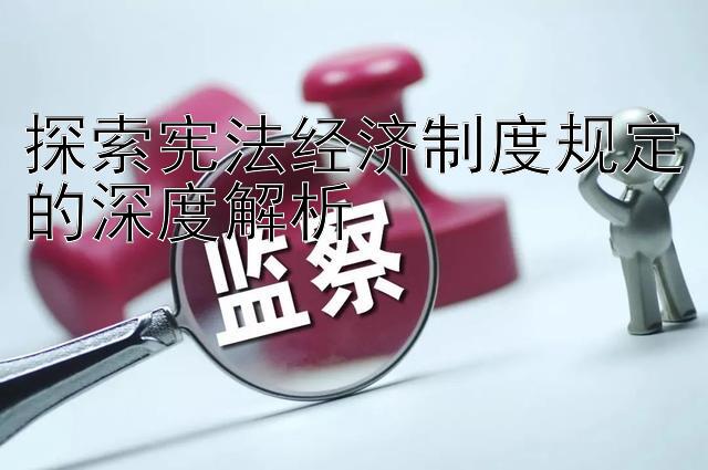 探索宪法经济制度规定的深度解析