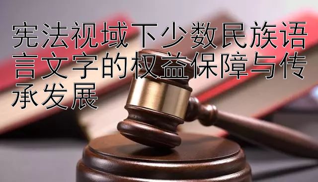 宪法视域下少数民族语言文字的权益保障与传承发展