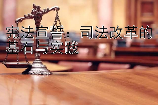 宪法宣誓：司法改革的基石与实践