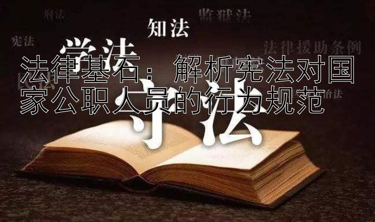 法律基石：解析宪法对国家公职人员的行为规范