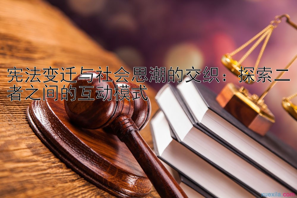 宪法变迁与社会思潮的交织：探索二者之间的互动模式