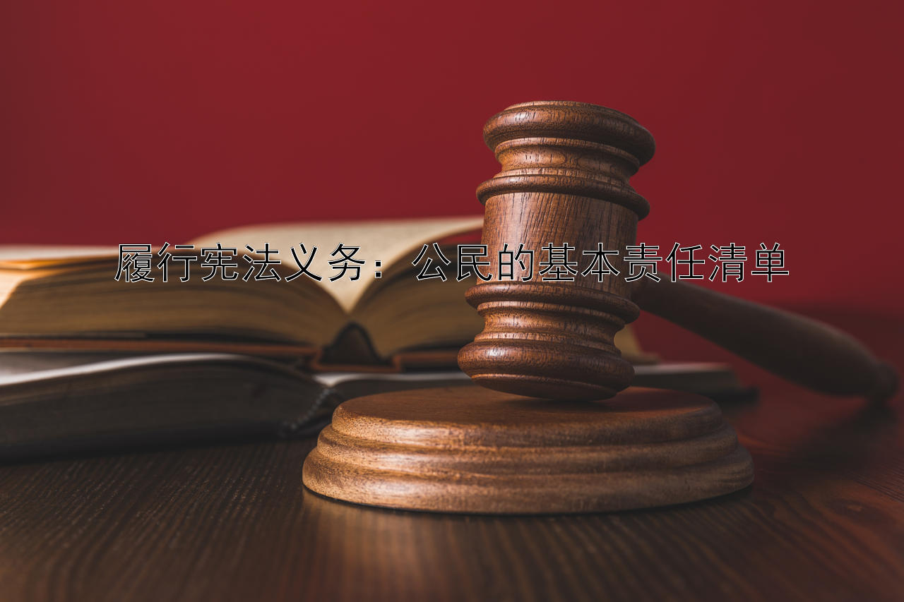 履行宪法义务：公民的基本责任清单