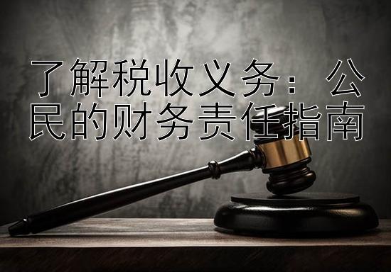 了解税收义务：公民的财务责任指南