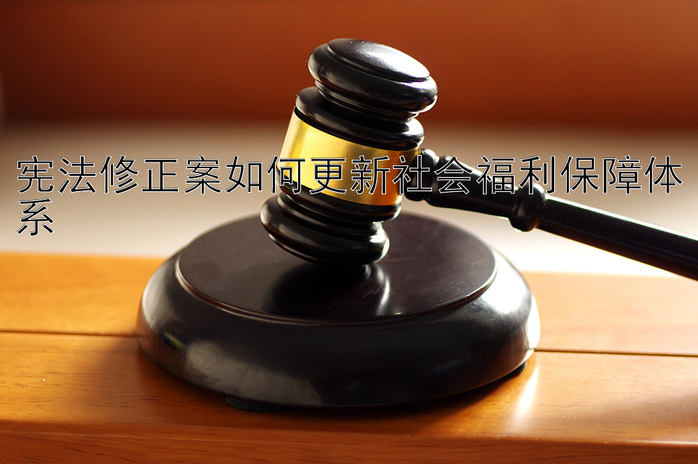 宪法修正案如何更新社会福利保障体系