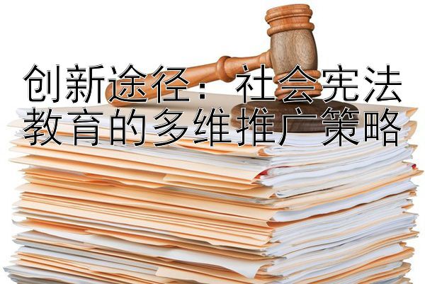 创新途径：社会宪法教育的多维推广策略