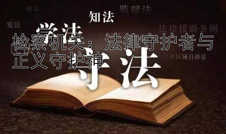 检察机关：法律守护者与正义守护神