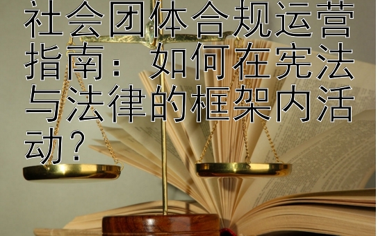 社会团体合规运营指南：如何在宪法与法律的框架内活动？