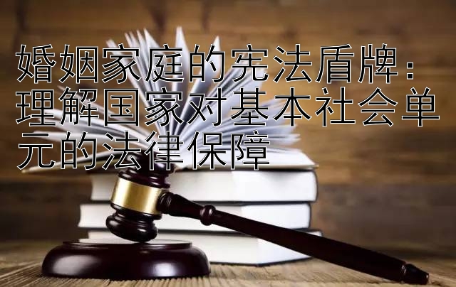 婚姻家庭的宪法盾牌：理解国家对基本社会单元的法律保障