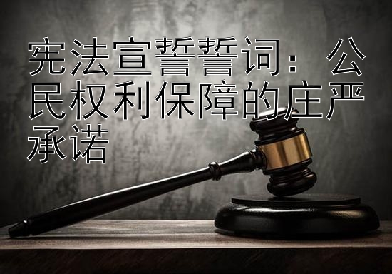 宪法宣誓誓词：公民权利保障的庄严承诺