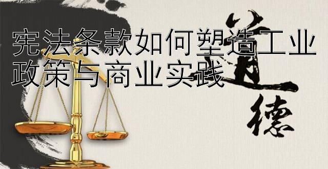 宪法条款如何塑造工业政策与商业实践