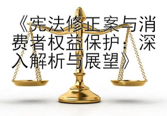 《宪法修正案与消费者权益保护：深入解析与展望》