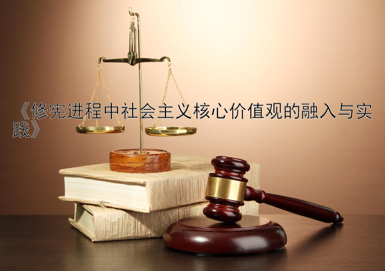 《修宪进程中社会主义核心价值观的融入与实践》