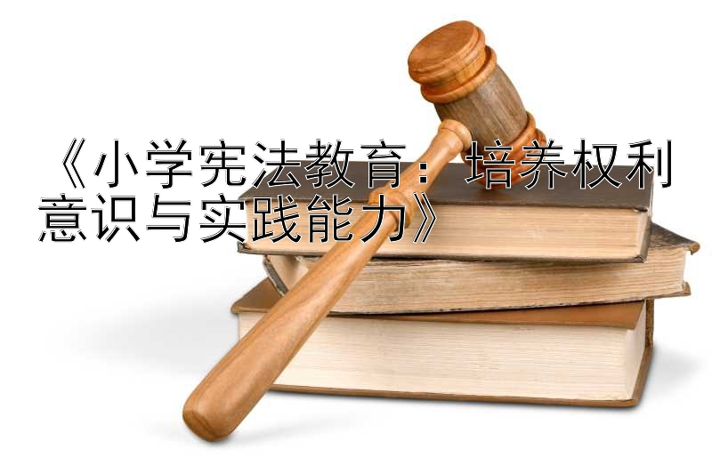 《小学宪法教育：培养权利意识与实践能力》