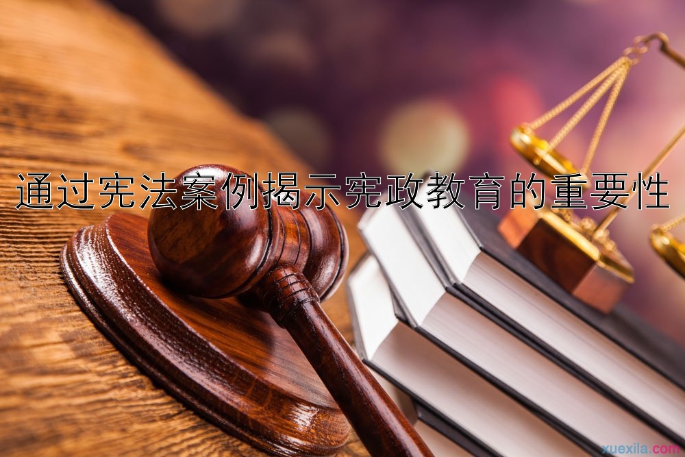 通过宪法案例揭示宪政教育的重要性