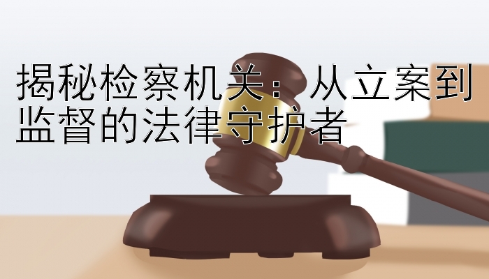 揭秘检察机关：从立案到监督的法律守护者