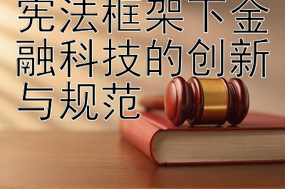 宪法框架下金融科技的创新与规范