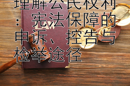 理解公民权利：宪法保障的申诉、控告与检举途径